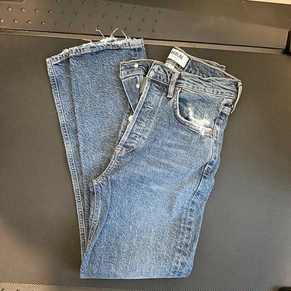 Agolde Riley Straight Leg Denim Jeans